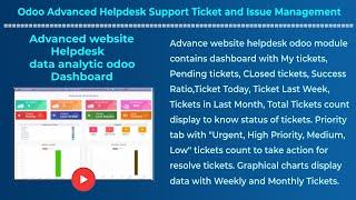 Odoo Advance Helpdesk module for Support Ticket and Issue Management