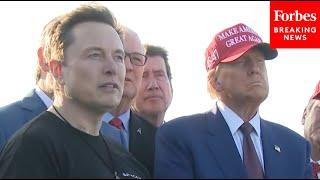 JUST IN: President-Elect Donald Trump Watches SpaceX Launch Alongside Elon Musk In Boca Chica, Texas