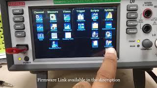 Updating Firmware For DAQ6510/DMM6500