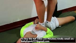 Miss Ariel gets her Fitness Belly punch and trample training by her Trainer