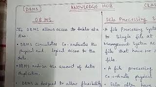 Part-7:Difference between DBMS& File processing system,Data Redundancy,Data Consistency