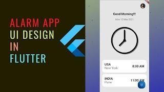 Alarm app UI design in Flutter | Speed up code | Flutter tutorial for beginners.