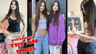 WHAT We GOT for OUR BiRTHDAYS & TRY On HAUL | Emily and Evelyn