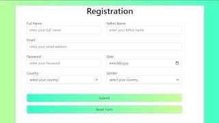 Responsive Registration form in Bootstrap 5 And css only