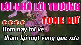 Lời Nhớ Lời Thương Karaoke Tone Nữ ( Am ) Karaoke Lâm Beat - Beat Mới