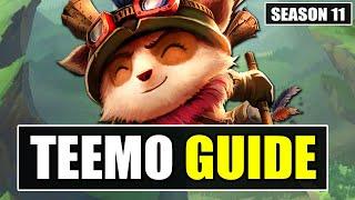 HOW TO PLAY TEEMO TOP SEASON 11 - (Best Build, Runes, Gameplay) - S11 Teemo Guide