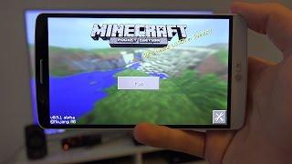 Official Minecraft Pocket Edition 0.9.1 LG G3 Chromecast "Cast Screen" Wireless SAMSUNG HDTV Gaming