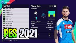 NAPOLI Players Faces & Ratings | PES 2021