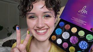 ASMR Danessa Myricks Swatching & Honest Review  (layered sounds, makeup, whispered palette review)