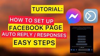 TUTORIAL: How to set up Auto Reply / Automated Responses From Facebook Page / Business Suite 2024.