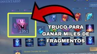 TRUCO PARA GANAR MUCHOS FRAGMENTOS EN MOBILE LEGENDS y comprar apariencias.. como ganar fragmentos