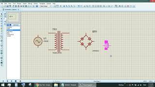 5V DC Power Supply using LM7805 Regulator (Proteus Simulation)