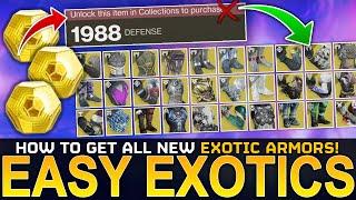 Destiny 2 How To Get ALL NEW EXOTICS without Unlocking Them In Collections First! Easy Exotic Armor!