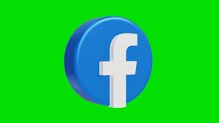 Facebook 3D Logo | Green Screen Background Video
