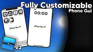 Fully Customizable Phone Gui V2 // Free! // Roblox Studio