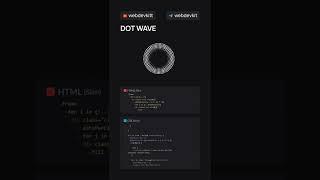 DOT WAVE ANIMATION using CSS & HTML