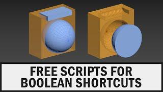 Free 3dsMax scripts for fast boolean operations