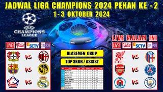 Jadwal Liga Champions 2024 Pekan Ke 2 Live SCTV ~ LIVERPOOL vs BOLOGNA ~ ARSENAL vs PSG ~ UCL 2024