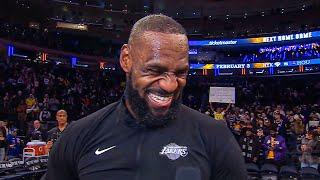 LeBron James REACTS to WIN vs Knicks, Postgame Interview