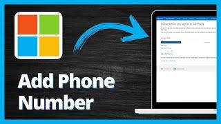 How To Add Phone Number To Microsoft Account | Step by Step 2024