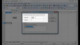 How do I password protect an OpenOffice spreadsheet?
