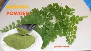 LET'S MAKE MORINGA POWDER F0R HAIR GROWTH !! | HOW TO MAKE MORINGA POWDER...