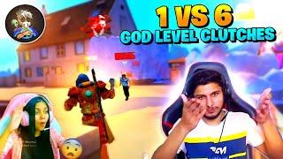 1 V 6 God Level Awm Clutches : Indian B2K  || NG As Messi On Fire  - Garena Free Fire
