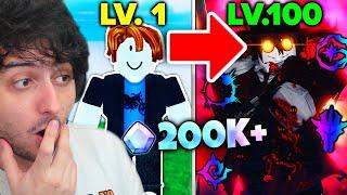 Noob with 200,000+ Gems GETS INSTANTLY OVERPOWERED in Anime Vanguards Roblox