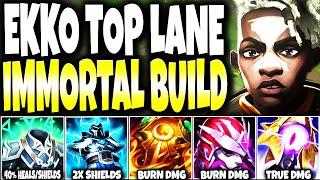 Breaking the Limits of IMMORTAL EKKO Top Lane Build: 2x Burn, Heals, Shields & 257.000 TOTAL DMG 