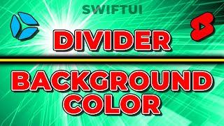 IMPOSSIBLE Divider Background in SwiftUI REVEALED #shorts