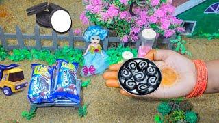 Miniature Oreo Swiss Roll | Miniature Cooking | Oreo Biscuit Recipe | Without Oven | Mini Food