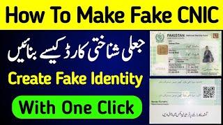 How To Create Fake Double Side I'd Card | Pakistani Fake I'd Card