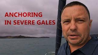 Our first time STORM ANCHORING in 50 knots of wind in New Zealand