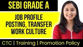 SEBI GRADE A Job Profile, Initial Posting, Transfers, Promotions, Work Culture, CTC, Training etc