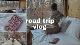 weekend getaway vlog | pack with me, cozy cabin tour, making dinner, etc. 