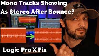 Logic Showing Mono Tracks As Stereo | Logic Bounce In Place Issue Quick Fix