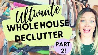 Whole House Declutter and Organize Part 2 - Bedroom, Bathroom, and Beyond! CLEANING MOTIVATION!