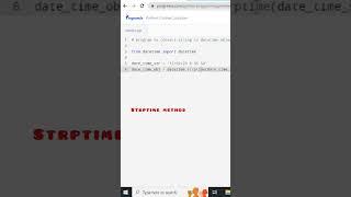 Convert string date to datetime object in python | use of strptime | datetime format#python#strptime