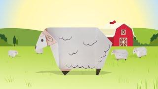 Easy Origami Sheep - DIY paper crafts for kids