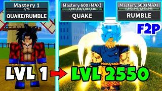 Noob To Pro as *Son Goku* | Awakened Quake & Rumble Fruits | Angel Race V4 Full Awakening | Part Two