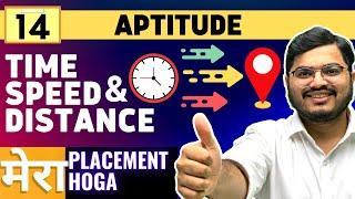 Lecture 14 - TIME, SPEED & DISTANCE | Aptitude | Mera Placement Hoga