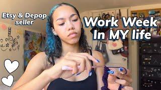 Work Week In My Life | Crocheting, Etsy & Depop Seller