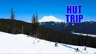 Snowboarding Splitboarding & Pow Surfing at a PNW Backcountry Hut