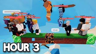 50 Players Parkour.. last player wins(Roblox Bedwars)