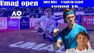 Andrey Rublev      vs Camilo Ugo Carabelli        Umag  Open (07/23/2024)  gameplay AO  2