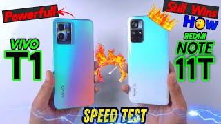 Redmi Note 11T vs Vivo T1 5G : Speed Test