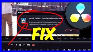 How To Fix Track Failed Invaild Currrent Time When Using Planar Tracker In Davinci Resolve18