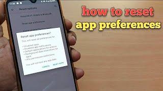 how to reset app preferences on android mobile
