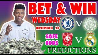 Football Prediction Today 20-11-2024 |  Betting tips Today | Safe investments