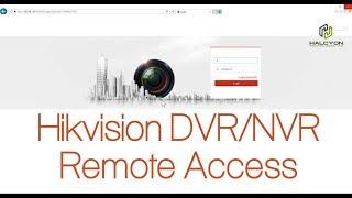 Hikvision DVR/NVR browser remote access interface tutorial guide